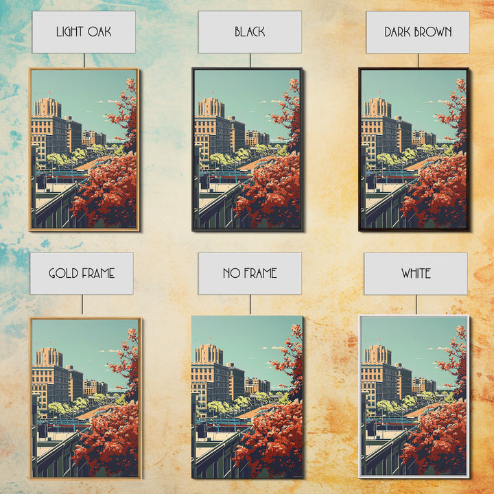 Shreveport Travel Poster, Canvas Print, City Travel Poster, Vintage City Poster, Mid Century Wall Art, City Art Print, Landscape Art