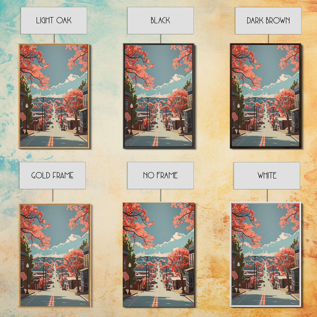 South Fulton Travel Poster, Framed Canvas Print, Retro Travel Poster, City Wall Art, Vintage Travel Art, Poster Art, Wanderlust Gift