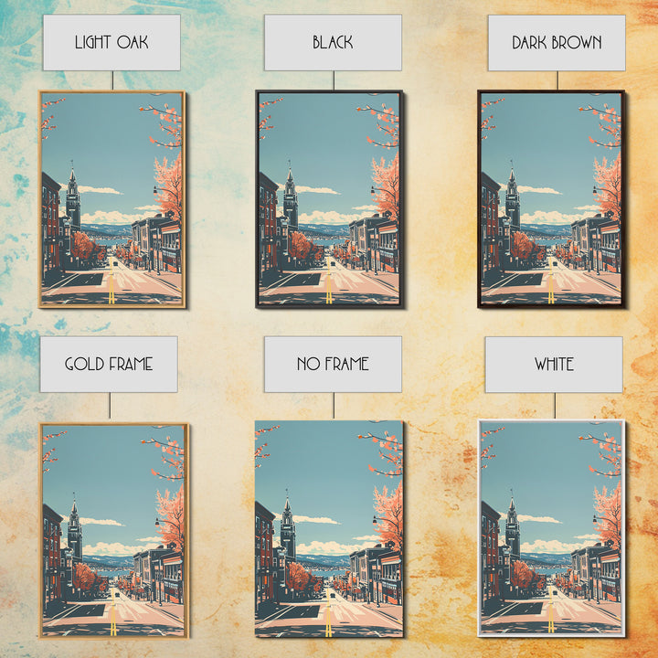 Springfield Massachusetts Travel Poster, Canvas Print, City Travel Poster, Travel Wall Decor, Retro Travel Poster, Colorful Wall Art