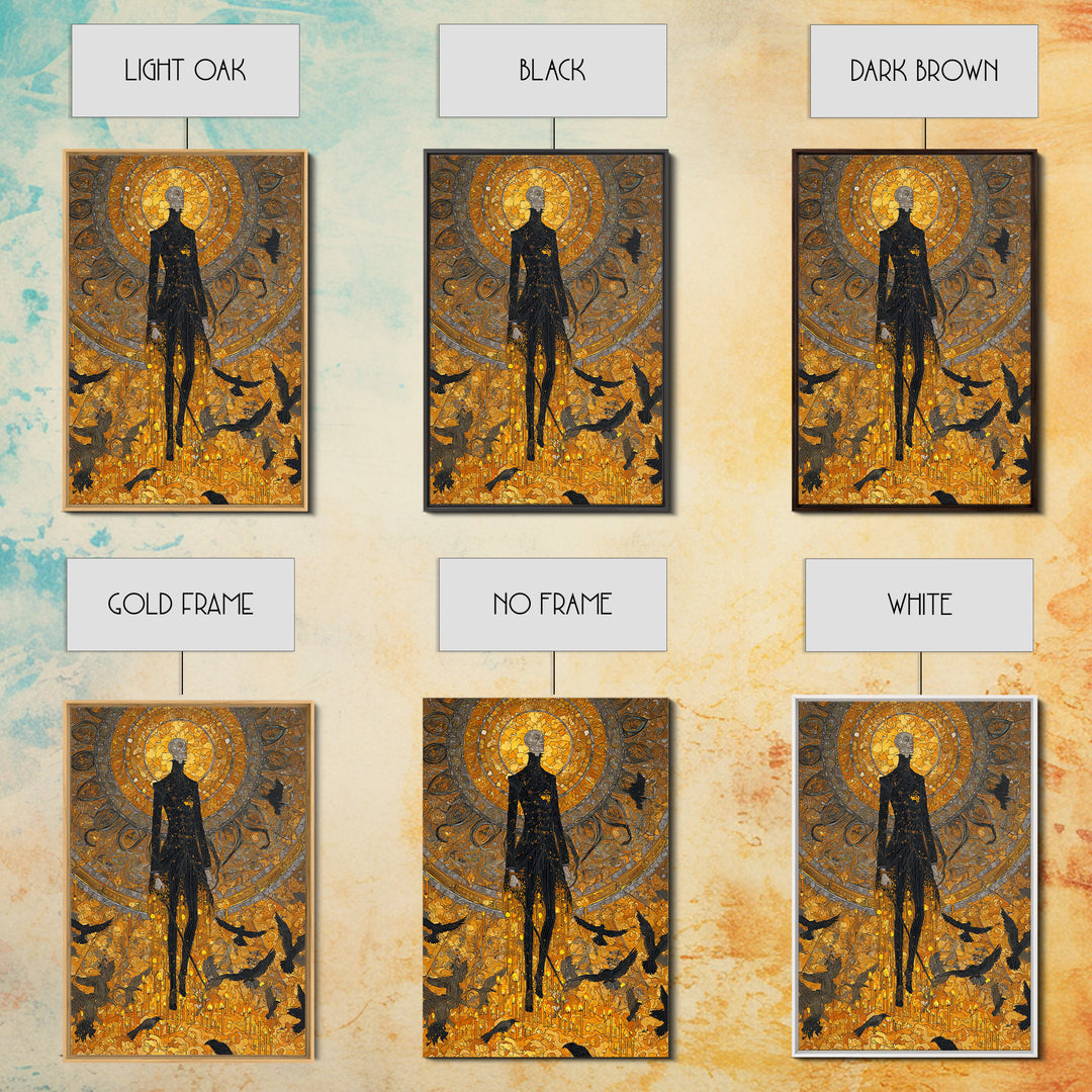 The Candlewax Man, Stained Glass Gothic Art, Vertical Wall Art, Gothic Horror Wall Art, Canvas Print, Halloween Wall Art, Halloween Decor