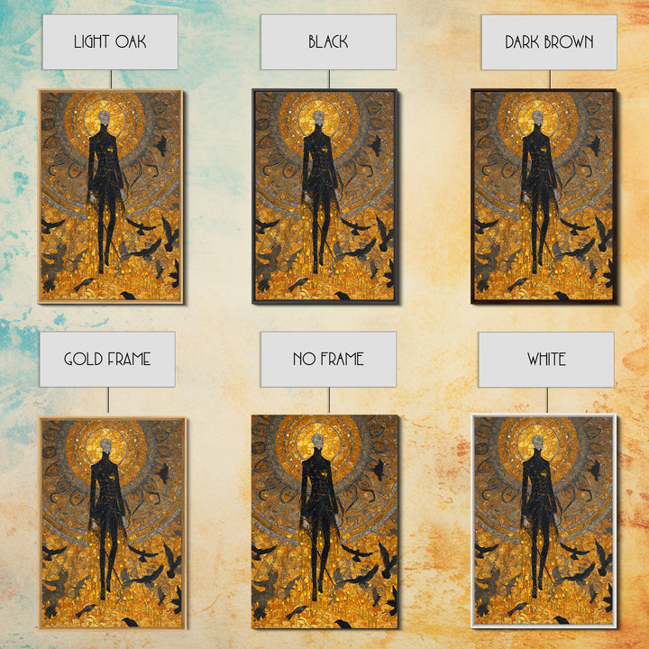 The Candlewax Man, Stained Glass Gothic Art, Vertical Wall Art, Gothic Horror Wall Art, Canvas Print, Halloween Wall Art, Halloween Decor