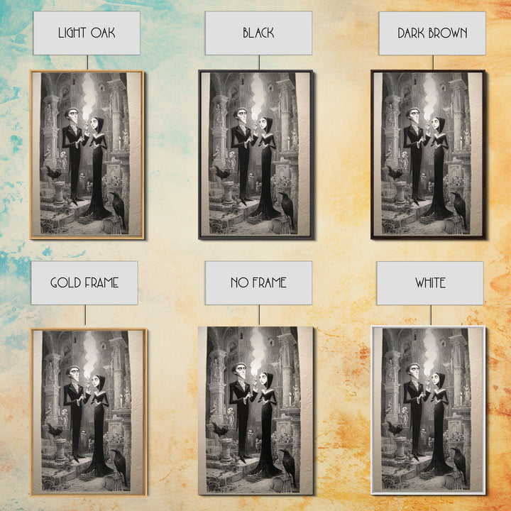 The Ghost Wedding, Victorian Macabre Art, Vertical Wall Art, Dark Fantasy Wall Art, Framed Canvas Print, Halloween Wall Art