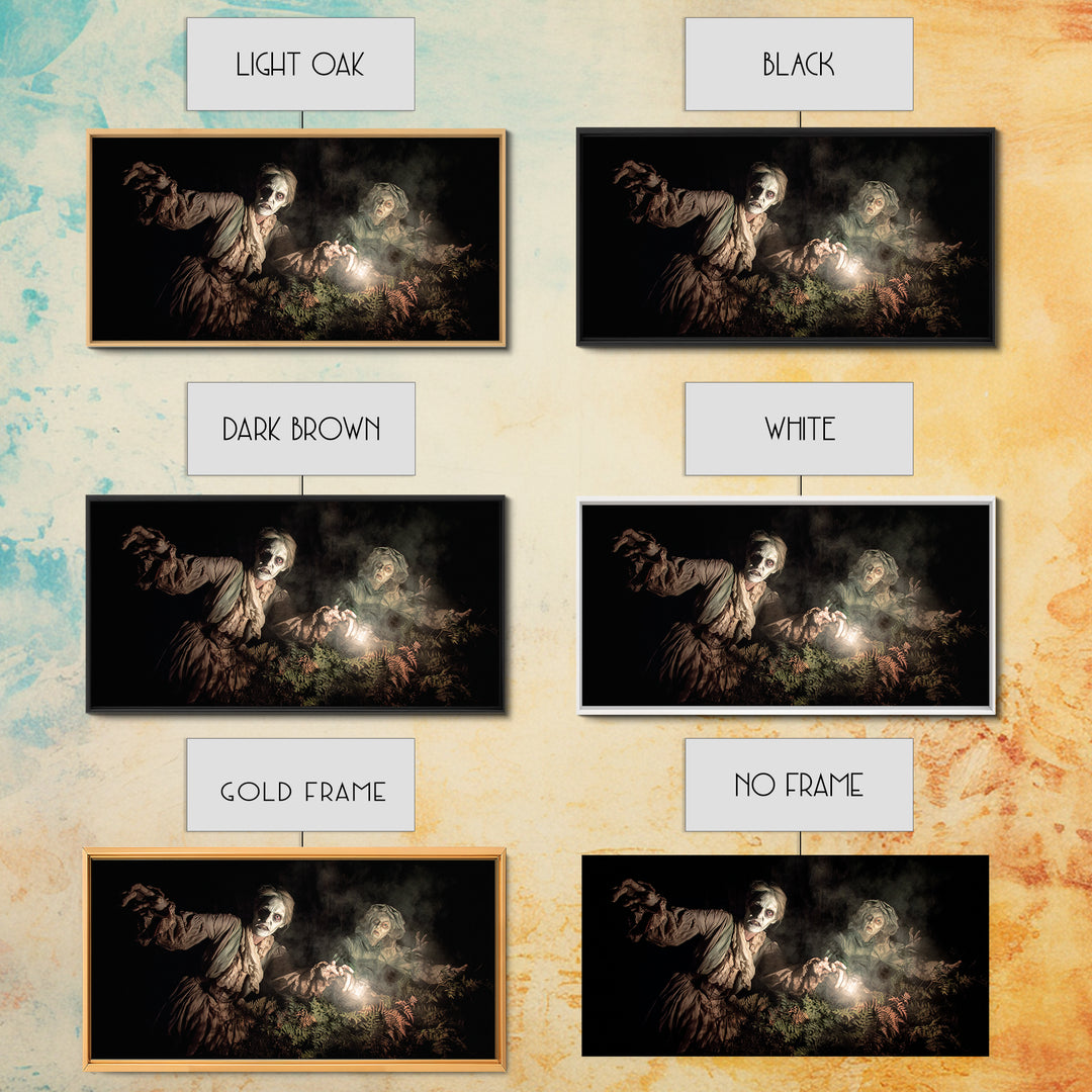 The Haunted Hayride, Gothic Nightmare Art, Wide Panoramic Art, Gothic Horror Wall Art, Canvas Print, Halloween Wall Art