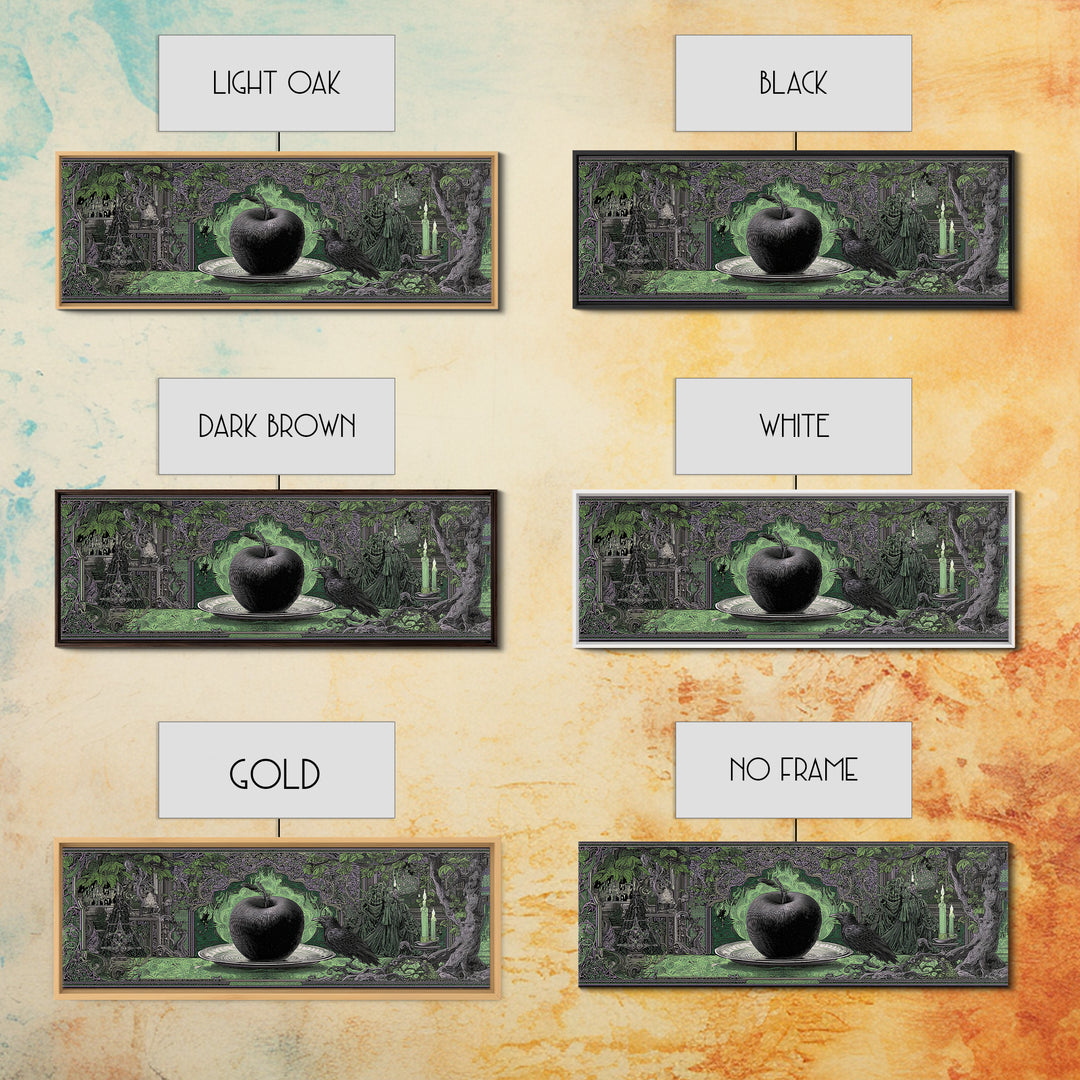 The Poisoned Apple, Stained Glass Gothic Art, Extra Wide Wall Art, Macabre Wall Art, Canvas Print, Halloween Wall Art, Statement Wall Art