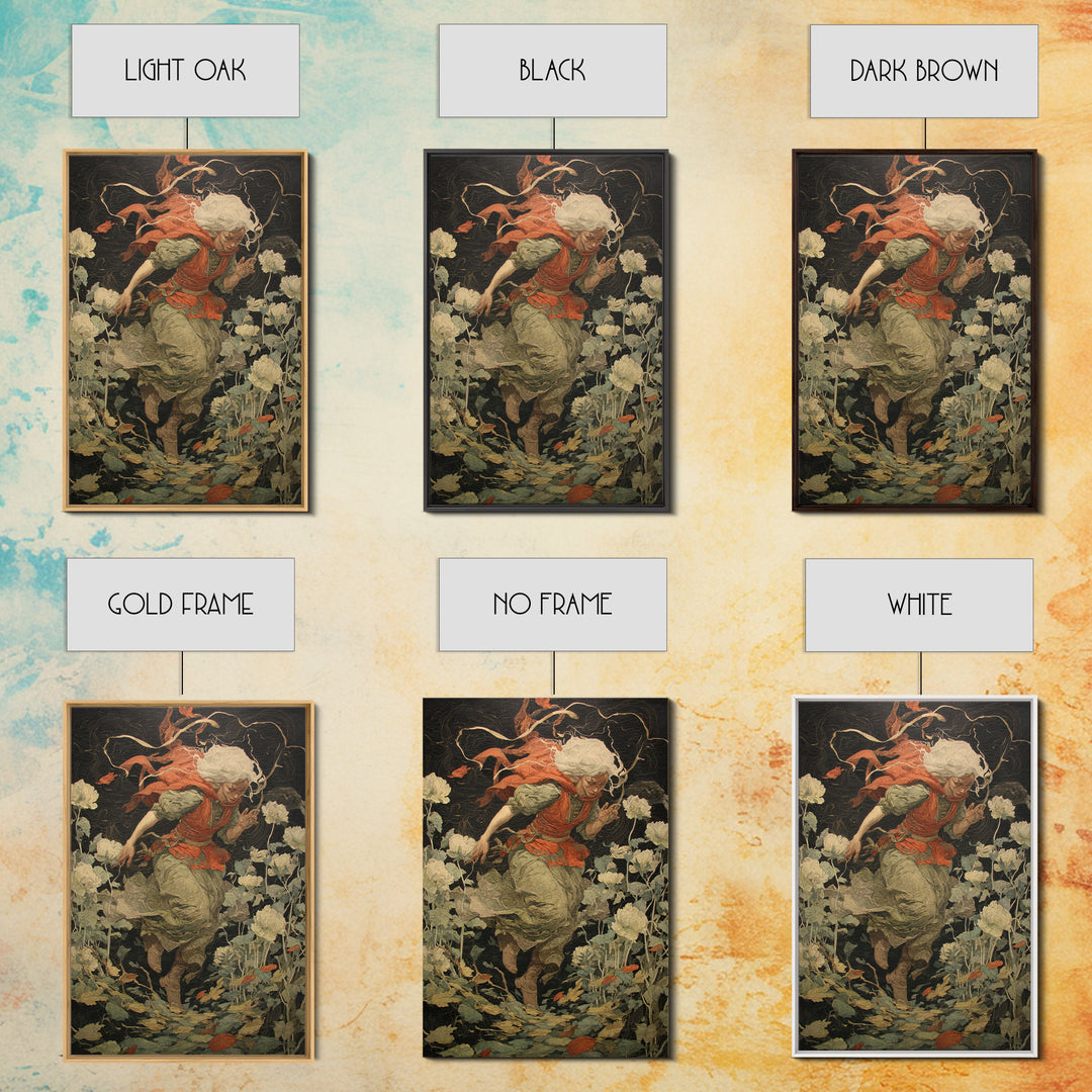 The Poison Garden, Dark Renaissance Art, Vertical Wall Art, Gothic Horror Wall Art, Canvas Print, Halloween Wall Art