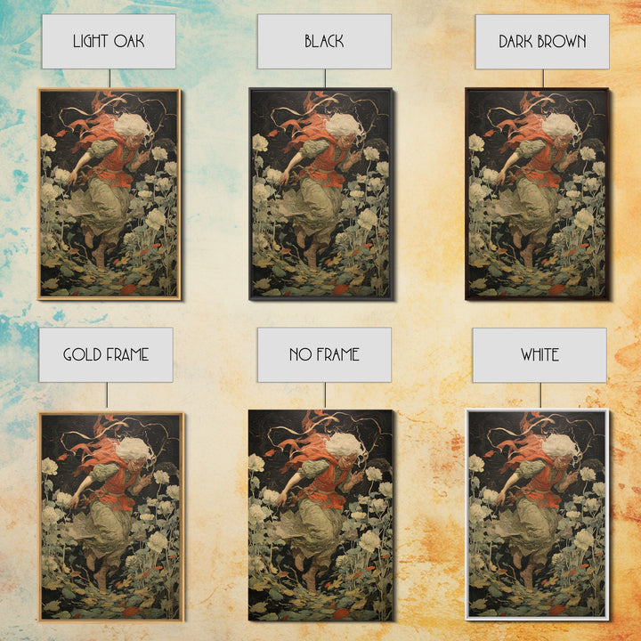 The Poison Garden, Dark Renaissance Art, Vertical Wall Art, Gothic Horror Wall Art, Canvas Print, Halloween Wall Art