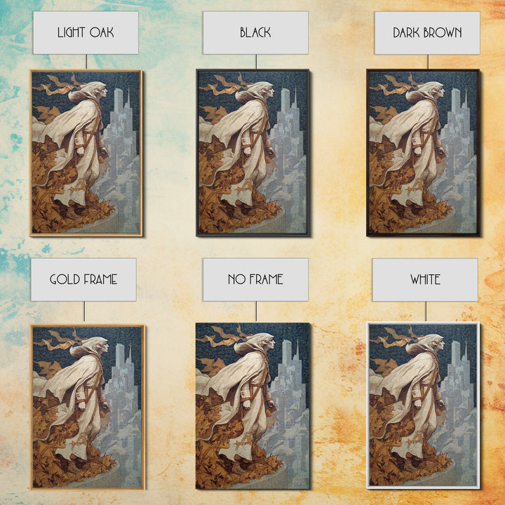 The Bat Prince, Symbolist Death Art, Vertical Wall Art, Gothic Horror Wall Art, Framed Canvas Print, Halloween Wall Art