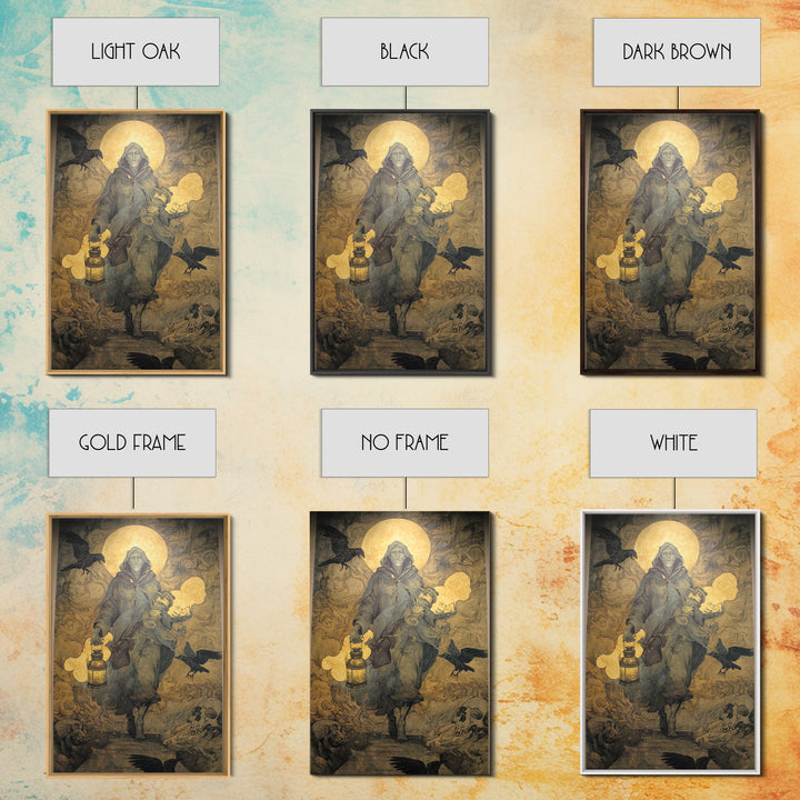 The Soul Collector, Dark Renaissance Art, Vertical Wall Art, Dark Fantasy Wall Art, Canvas Print, Halloween Wall Art