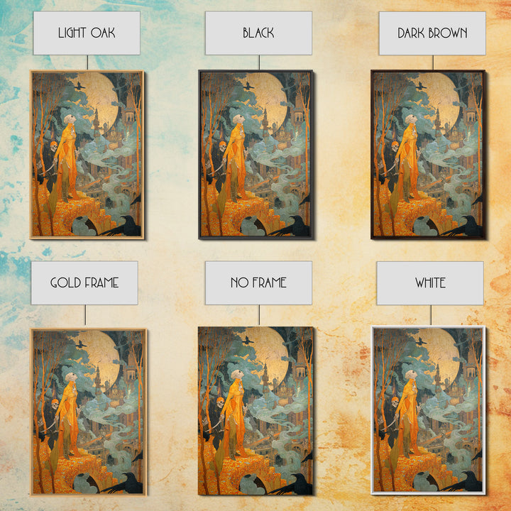 The Candy Corn Kingdom, Decadent Gothic Art, Vertical Wall Art, Dark Halloween Decor, Canvas Print, Halloween Wall Art