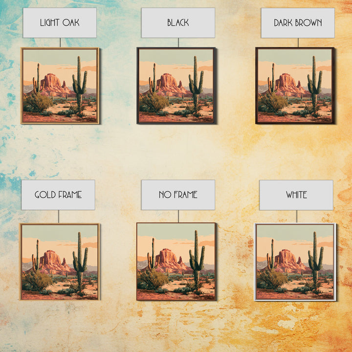 Desert Wildflowers After Spring Rain Canvas Print, Desert Art, Home Decor, Southwestern Decor, Fine Art, Desert, Printable Art, DES-1x1-4