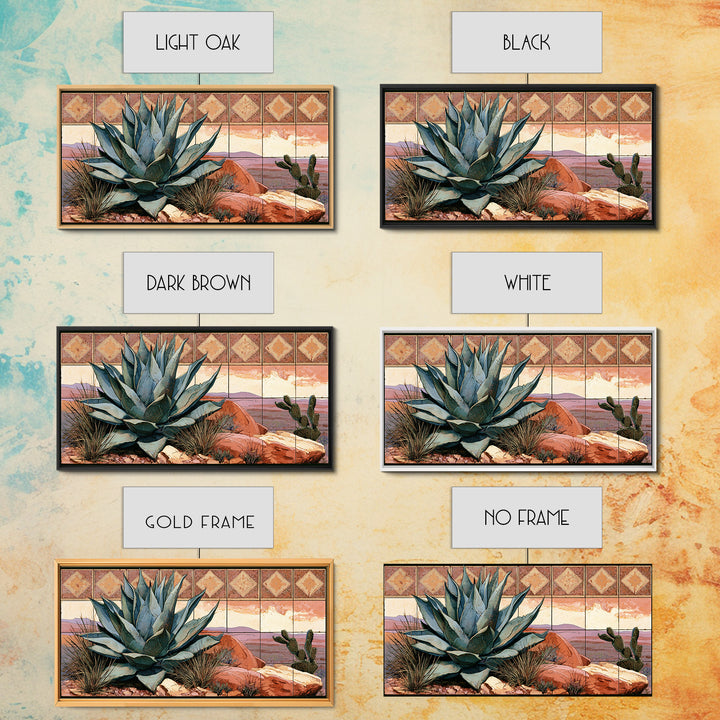 Agave Plant Closeup Canvas Print, Desert Art, Minimalist Decor, Southwestern Decor, Fine Art, Desert, Boho, Original Art, DES-2x1-44
