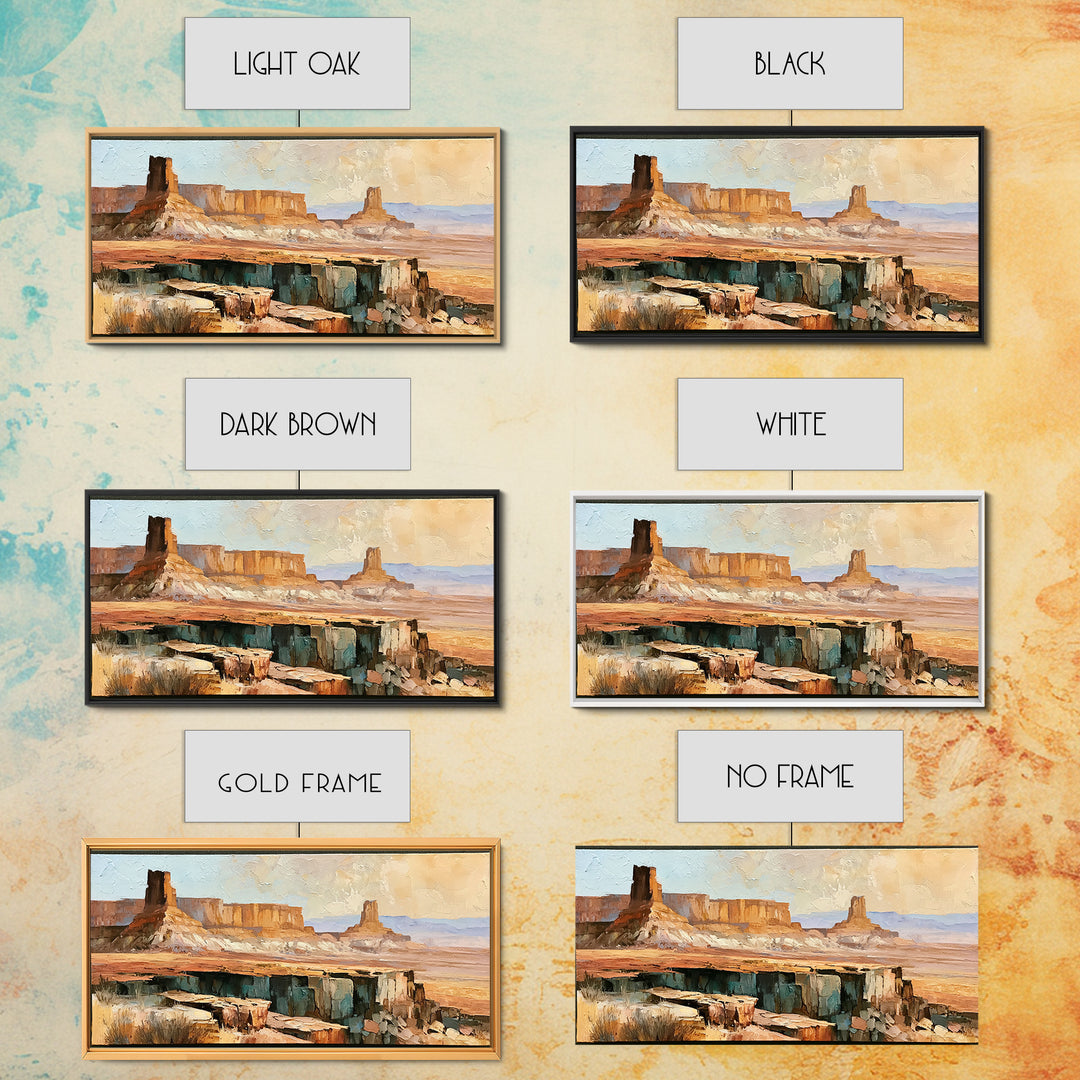 Abstract Mesa Landscape Canvas Print, Desert Art, Living Room Art, Southwestern Decor, Fine Art, Desert, Contemporary Art, DES-2x1-71
