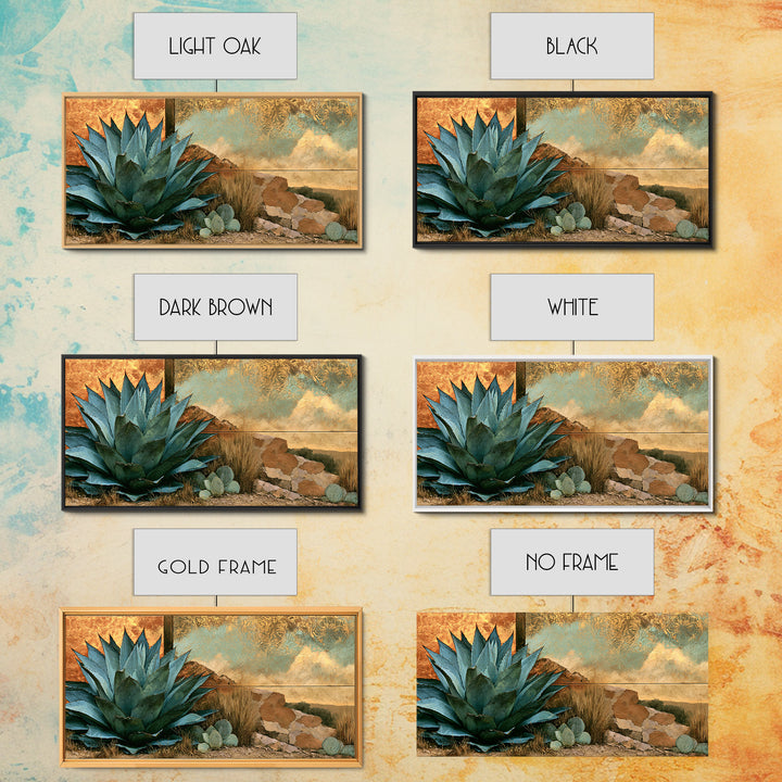 Agave Plant Closeup Framed Canvas Print, Desert Art, Abstract Wall Art, Southwestern Decor, Desert, Digital Download Art, DES-2x1-92