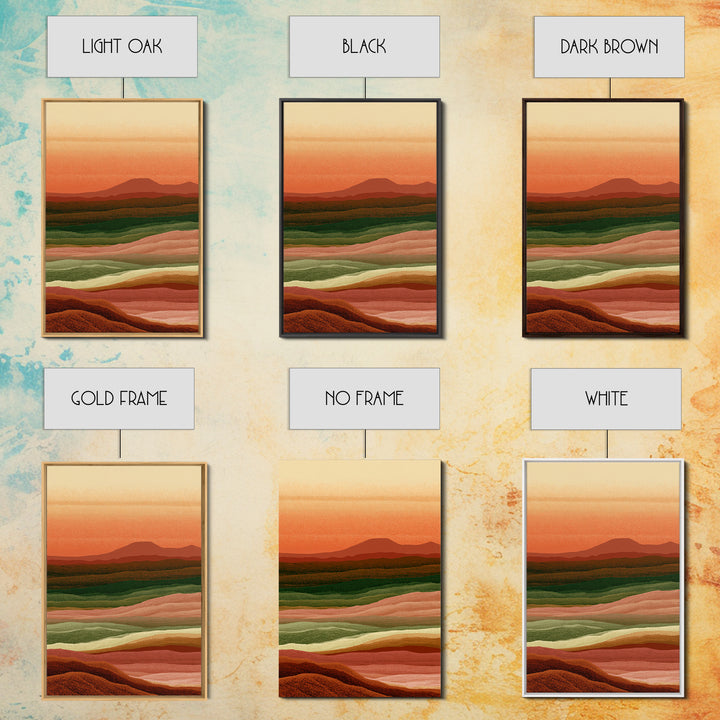Abstract Heatwave Horizon Canvas Print, Desert Art, Western Decor, Southwestern Decor, Oil Painting, Desert, Modern Decor, DES-2x3-45