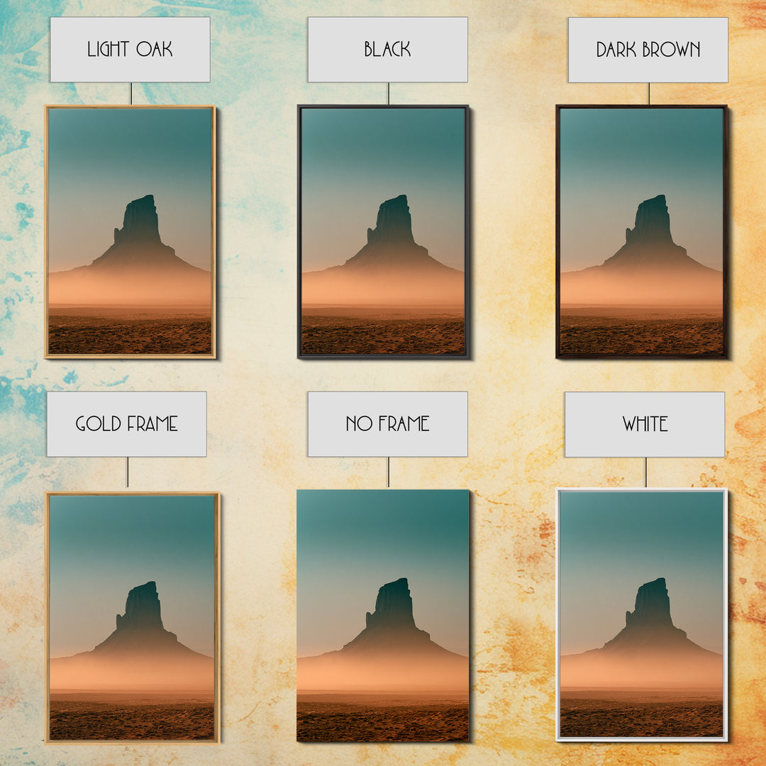 Monument Valley Silhouette Canvas Print, Desert Art, Landscape Art, Southwestern Decor, Oil Painting, Desert, Art Print, DES-2x3-65