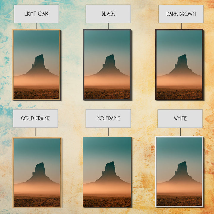 Monument Valley Silhouette Canvas Print, Desert Art, Landscape Art, Southwestern Decor, Oil Painting, Desert, Art Print, DES-2x3-65