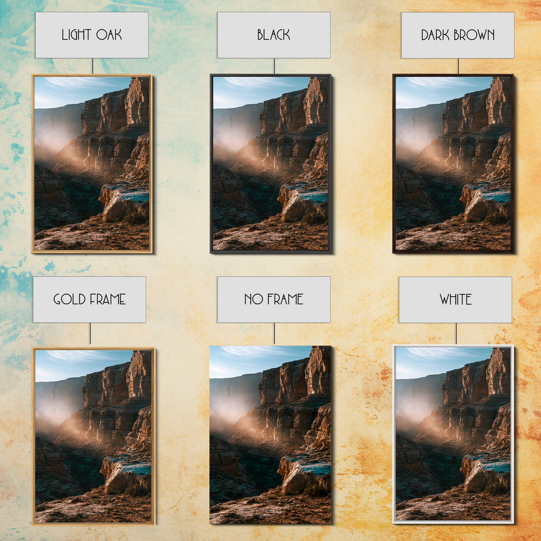 Sandstone Canyon with Dramatic Light Beam Canvas Print, Desert Art, Digital Download Art, Southwestern Decor, Fine Art, Desert, DES-2x3-96