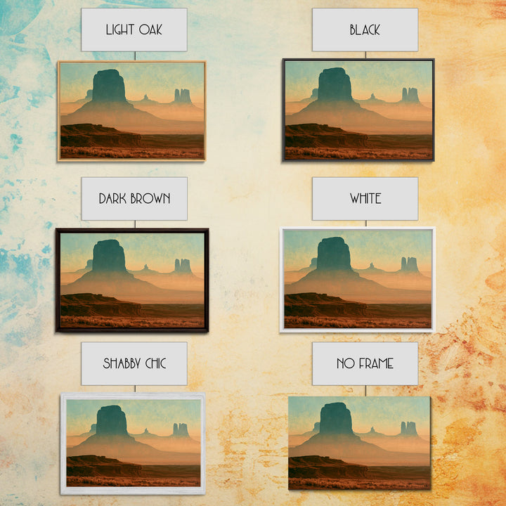 Monument Valley Silhouette Canvas Print, Desert Art, Luxury Decor, Southwestern Decor, Fine Art, Desert, Wall Art Prints, DES-3x2-37