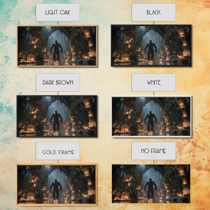 The Candlewax Man, Wide Panoramic Art, Dark Halloween Decor, Canvas Print, Halloween Wall Decor, Gothic Home Decor, Statement Wall Art