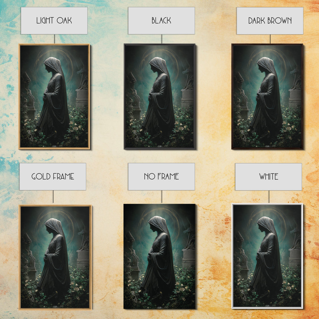The Widow Of The Whispering Comet, Vertical Wall Art, Dark Halloween Decor, Canvas Print, Halloween Wall Decor, Gothic Home Decor
