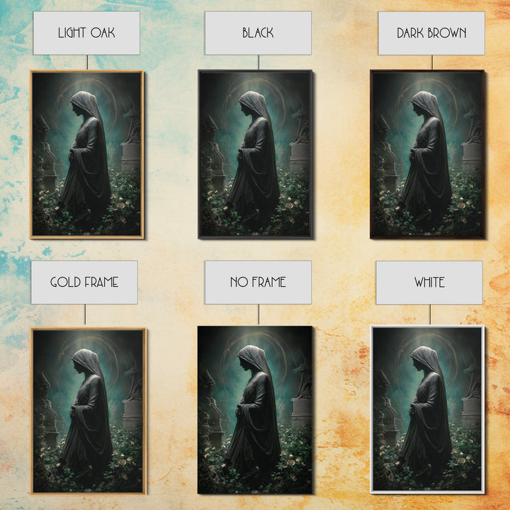 The Widow Of The Whispering Comet, Vertical Wall Art, Dark Halloween Decor, Canvas Print, Halloween Wall Decor, Gothic Home Decor