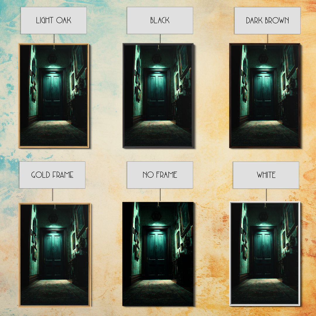 The Thirteenth Door Of Arkham House, Vertical Wall Art, Spooky Home Decor, Canvas Print, Halloween Wall Decor, Gothic Home Decor