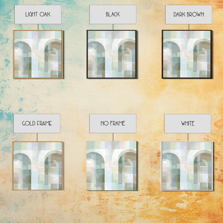 Light Scandinavian Abstract Arches Canvas Print, Dental Office Art, Dental Art, Office Decor, Fine Art, Calm, Dental Gift, DOA-1x1-17