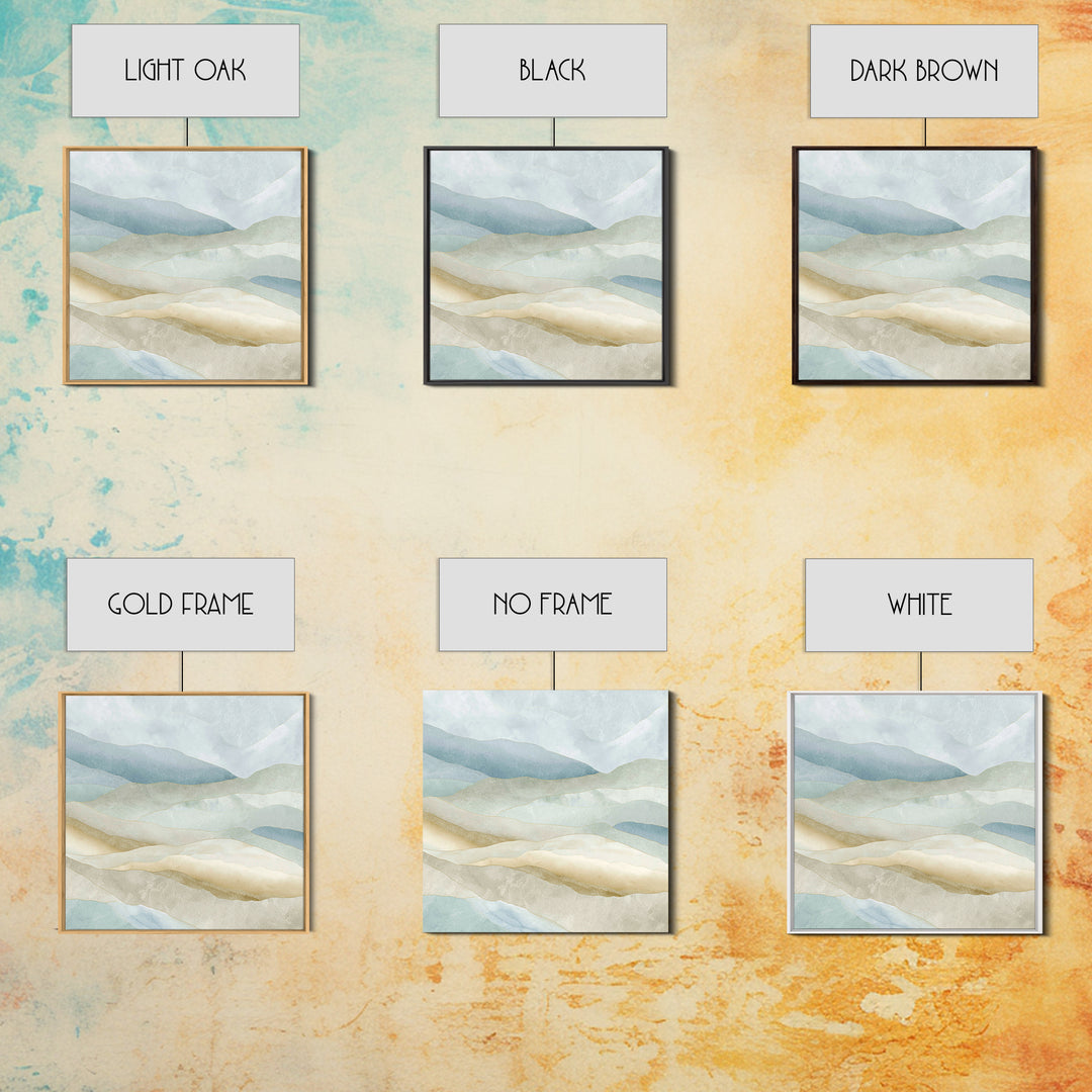 Clean Marble Texture Framed Canvas Print, Dental Office Art, Dentistry Art, Office Decor, Watercolor Art, Calm, Fine Art Print, DOA-1x1-24