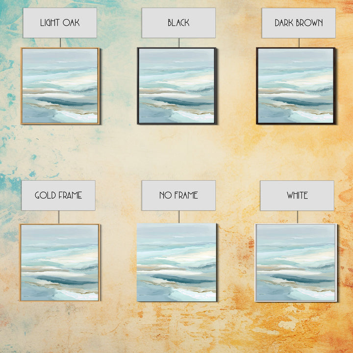 Calming Abstract Ocean Waves Canvas Print, Dental Office Art, Printable Digital, Office Decor, Fine Art, Calm, Neutral Decor, DOA-1x1-25