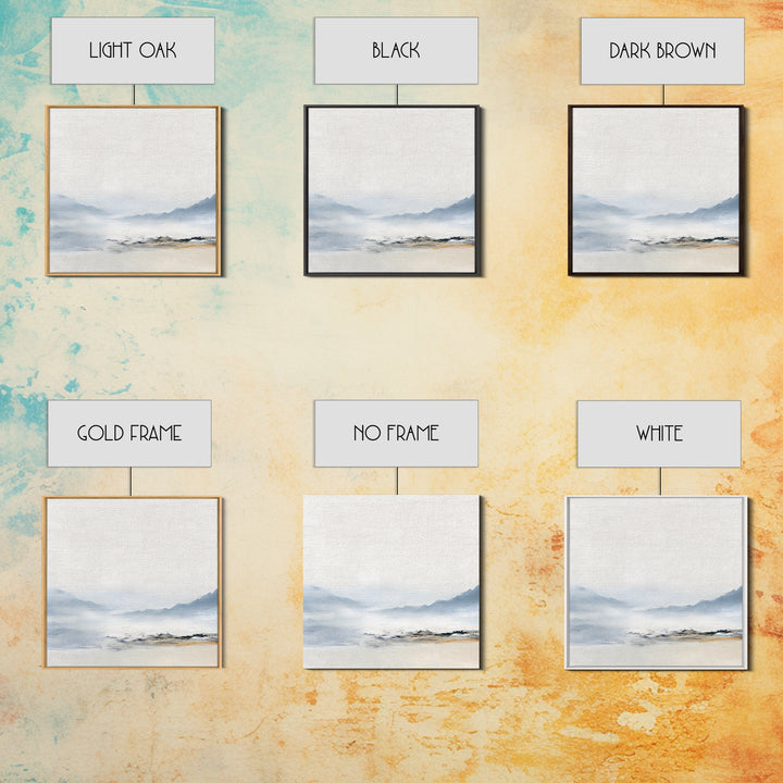 Gentle Mountain Landscape Framed Canvas Print, Dental Office Art, Unique Wall Art, Office Decor, Calm, Dental Assistant, DOA-1x1-28
