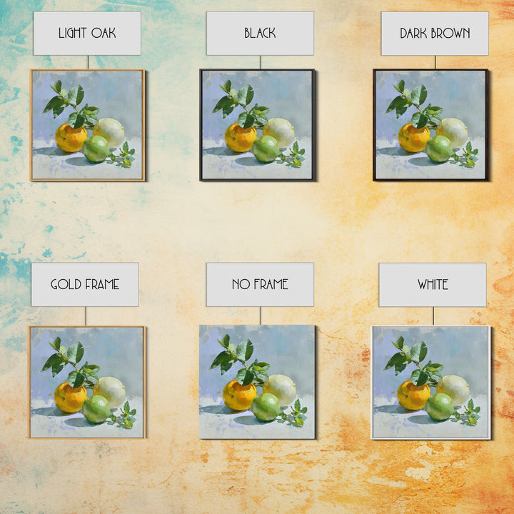 Fresh Citrus and Mint Still Life Canvas Print, Dental Office Art, Dental Office Decor, Office Decor, Calm, Science Art, DOA-1x1-31