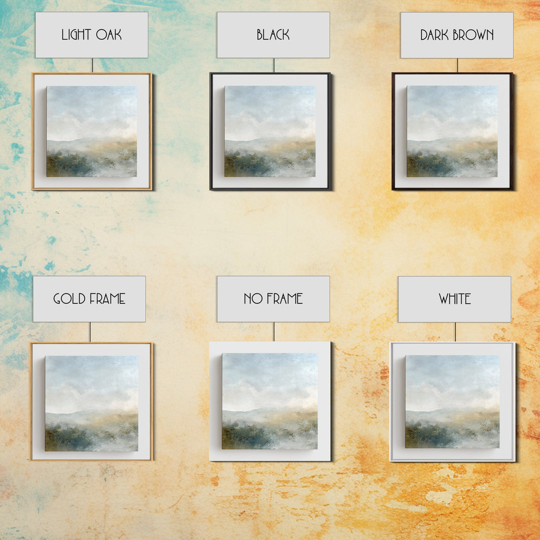 Soft Gradient Sunrise Framed Canvas Print, Dental Office Art, Motivational Poster, Office Decor, Fine Art, Calm, Dentistry Art, DOA-1x1-44