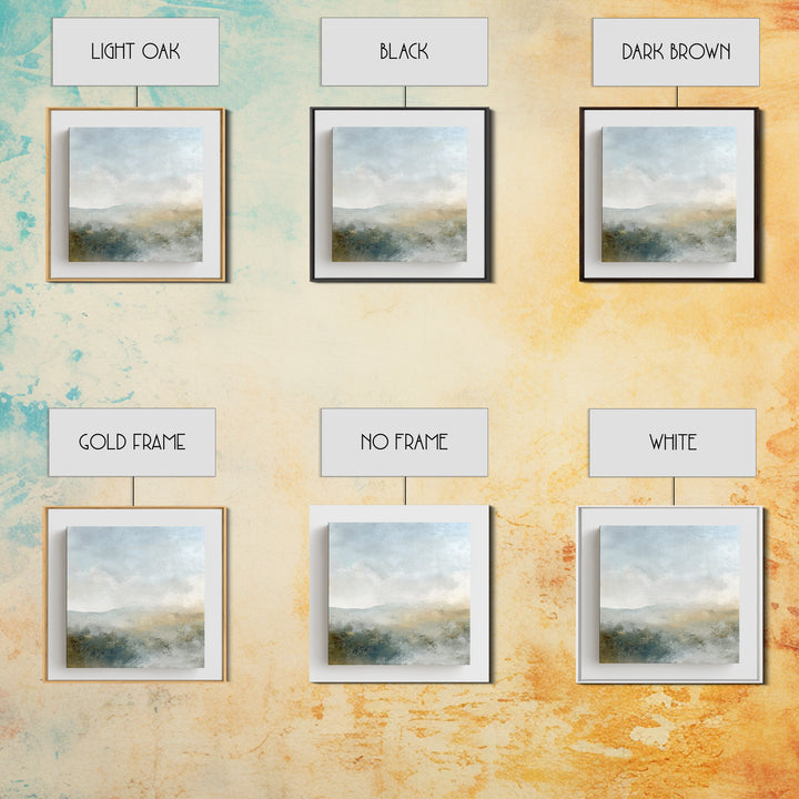 Soft Gradient Sunrise Framed Canvas Print, Dental Office Art, Motivational Poster, Office Decor, Fine Art, Calm, Dentistry Art, DOA-1x1-44