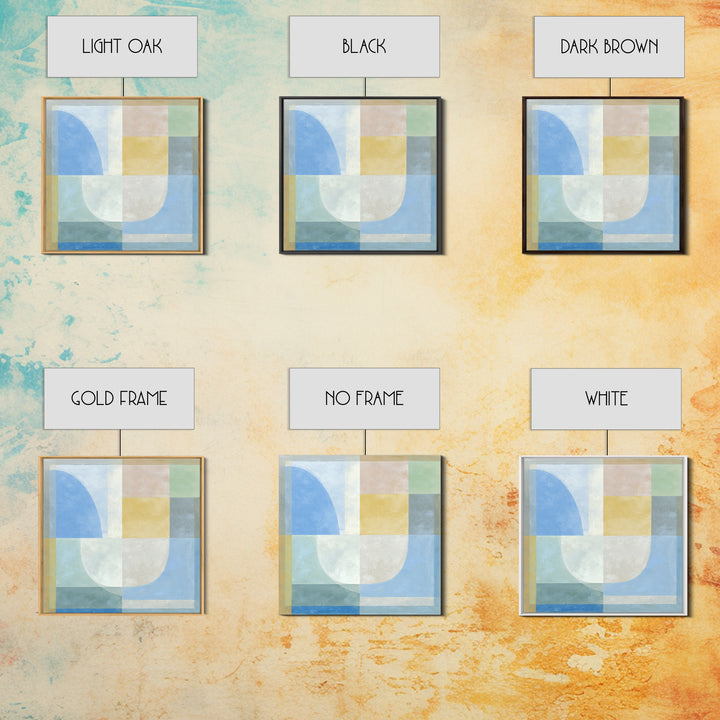 Simple Rainbow Pastel Shapes for Children Canvas Print, Dental Office Art, Dental Decor, Office Decor, Abstract Art, Calm, DOA-1x1-45