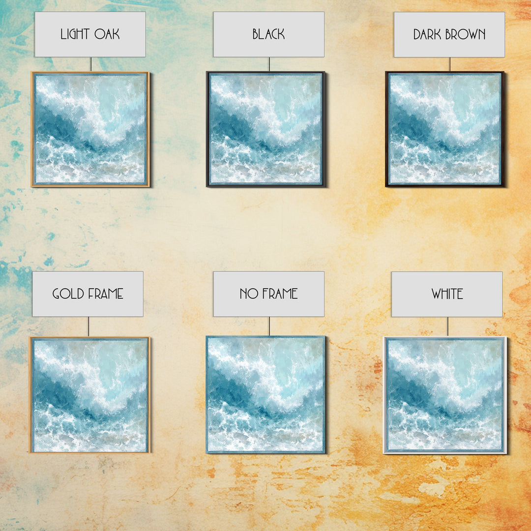 Calming Abstract Ocean Waves Canvas Print, Dental Office Art, Printable Digital, Office Decor, Fine Art, Calm, Neutral Decor, DOA-1x1-49