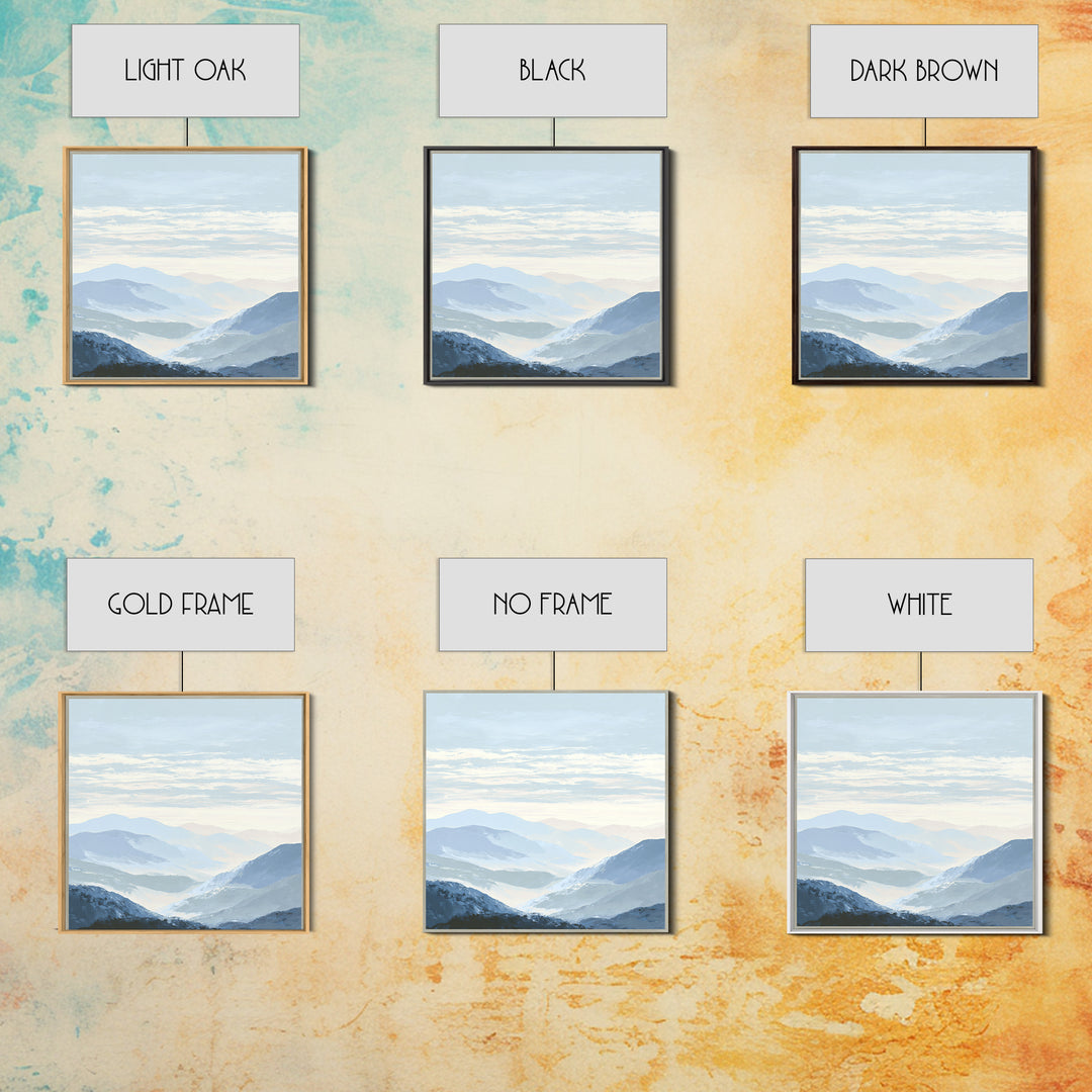 Gentle Mountain Landscape Framed Canvas Print, Dental Office Art, Medical Decor, Office Decor, Fine Art, Calm, Home Decor, DOA-1x1-52