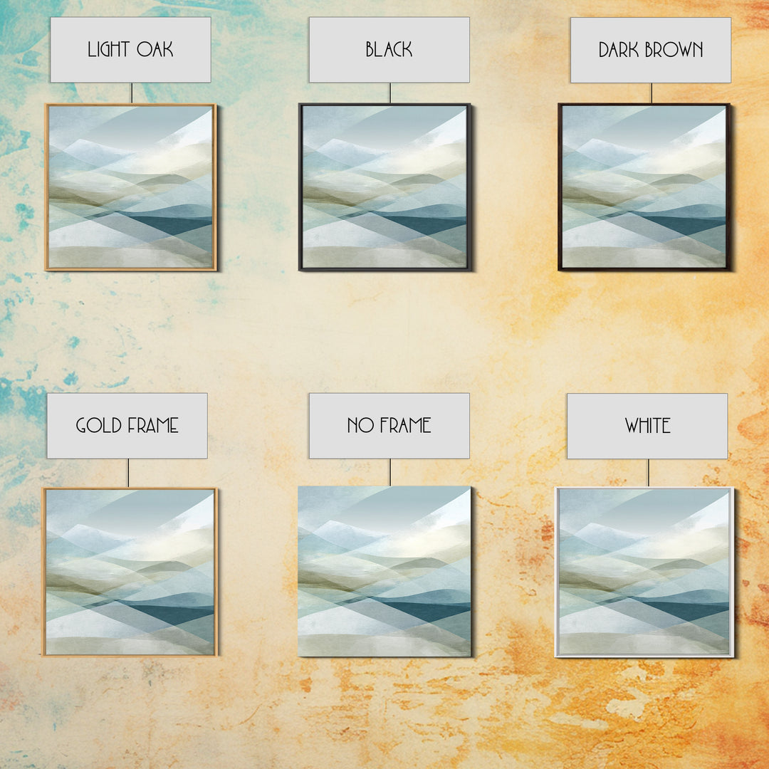 Clean Geometric Art Framed Canvas Print, Dental Office Art, Minimalist Wall Art, Office Decor, Abstract Art, Calm, Dental Decor, DOA-1x1-56