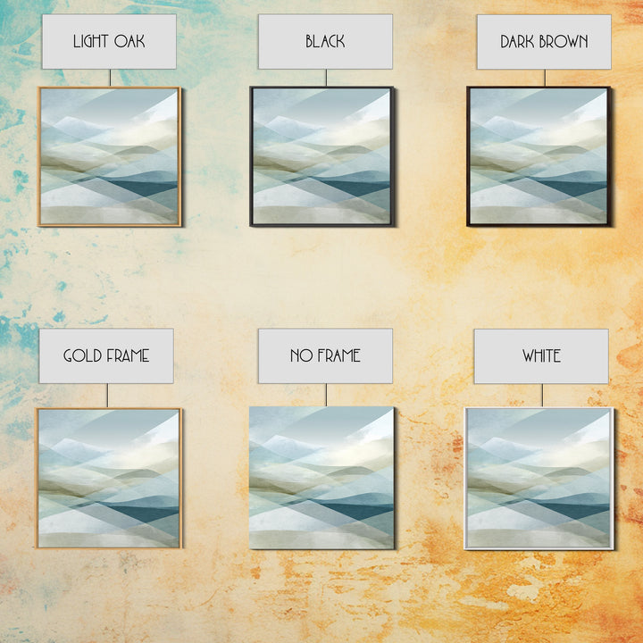Clean Geometric Art Framed Canvas Print, Dental Office Art, Minimalist Wall Art, Office Decor, Abstract Art, Calm, Dental Decor, DOA-1x1-56