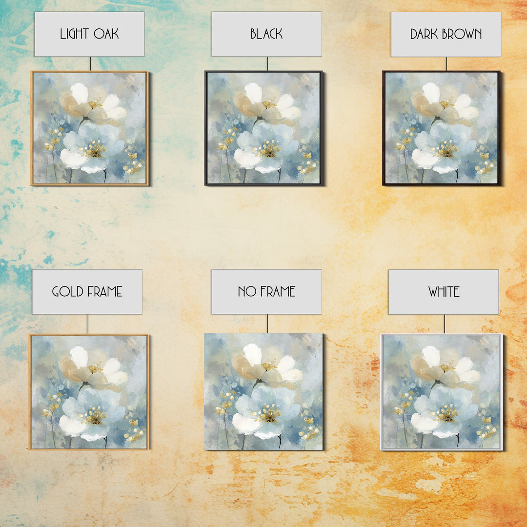 Sterile Modern Floral Painting Canvas Print, Dental Office Art, Science Art, Office Decor, Fine Art, Calm, Boho Decor, DOA-1x1-59