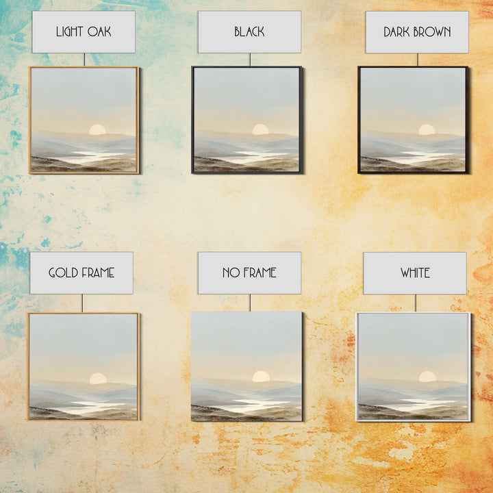 Soft Gradient Sunrise Framed Canvas Print, Dental Office Art, Tooth Art, Office Decor, Calm, Modern Decor, Fine Art Print, DOA-1x1-68