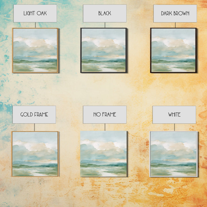 Peaceful Clouds over Open Meadow Canvas Print, Dental Office Art, Dental Office, Office Decor, Oil Painting, Calm, Room Decor, DOA-1x1-81