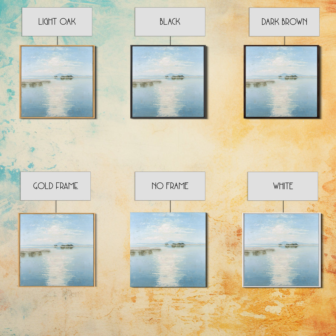 Sunlit Lake with Calming Reflections Canvas Print, Dental Office Art, Gallery Decor, Office Decor, Calm, Minimalist Decor, DOA-1x1-87