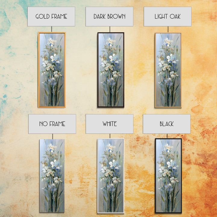 Sterile Modern Floral Painting Framed Canvas Print, Dental Office Art, Contemporary Art, Office Decor, Fine Art, Calm, DOA-1x3-71