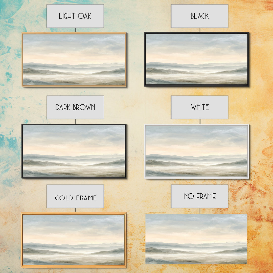 Soft Gradient Sunrise Framed Canvas Print, Dental Office Art, Contemporary Art, Office Decor, Fine Art, Calm, Dental Wall Art, DOA-2x1-40