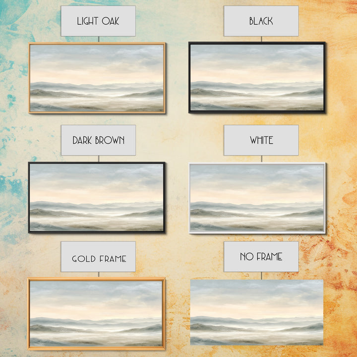Soft Gradient Sunrise Framed Canvas Print, Dental Office Art, Contemporary Art, Office Decor, Fine Art, Calm, Dental Wall Art, DOA-2x1-40