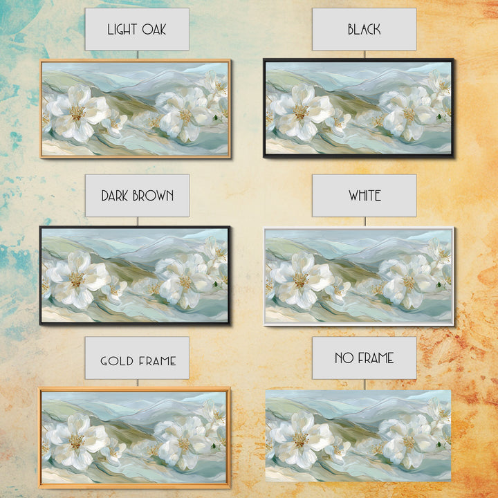 White Orchid on Stone Background Framed Canvas Print, Dental Office Art, Printable Wall Art, Office Decor, Fine Art, Calm, DOA-2x1-56