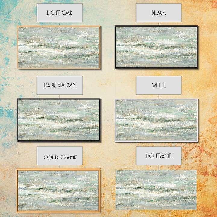 Clean Marble Texture Framed Canvas Print, Dental Office Art, Dental Wall Art, Office Decor, Oil Painting, Calm, DOA-2x1-92
