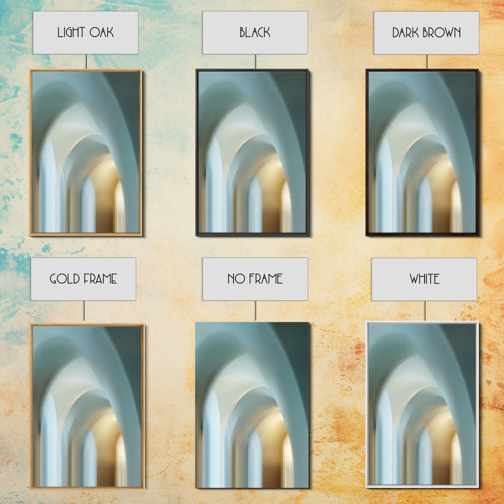Light Scandinavian Abstract Arches Framed Canvas Print, Dental Office Art, Home Decor, Office Decor, Fine Art, Calm, DOA-2x3-1