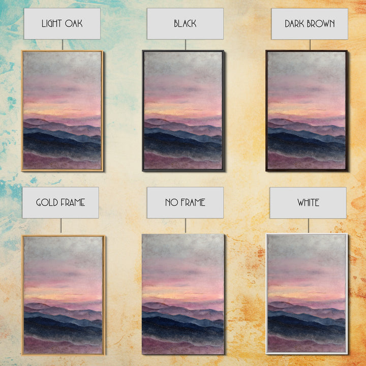 Soft Gradient Sunrise Framed Canvas Print, Dental Office Art, Dental Assistant, Office Decor, Fine Art, Calm, Gallery Decor, DOA-2x3-100