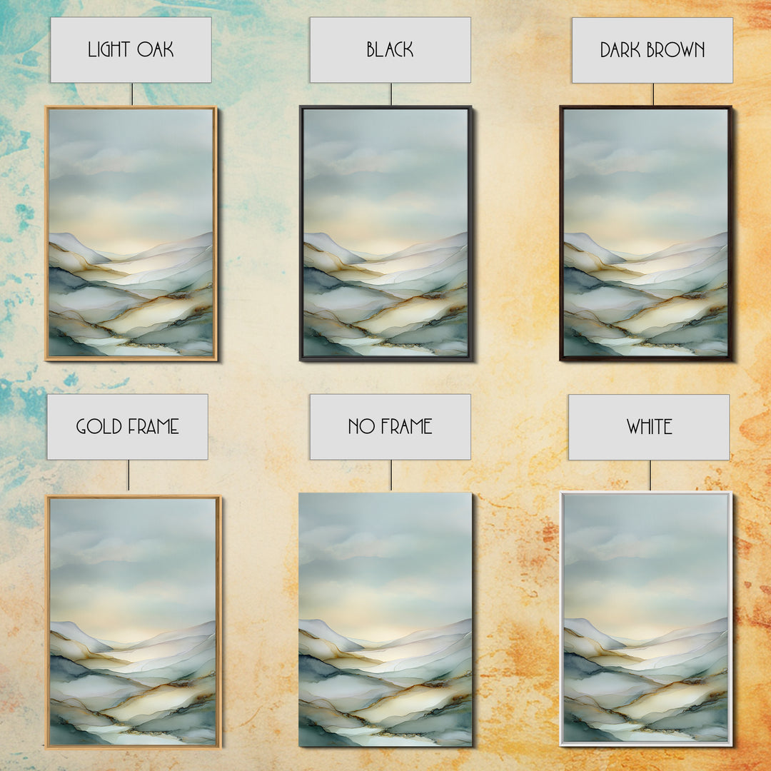 Soft Gradient Sunrise Framed Canvas Print, Dental Office Art, Textured Painting, Office Decor, Calm, Room Decor Aesthetic, DOA-2x3-28